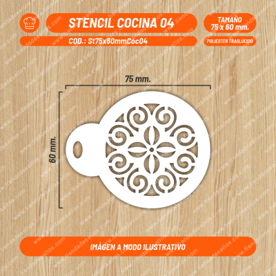 Stencil Cocina 04 de 75 x 60mm