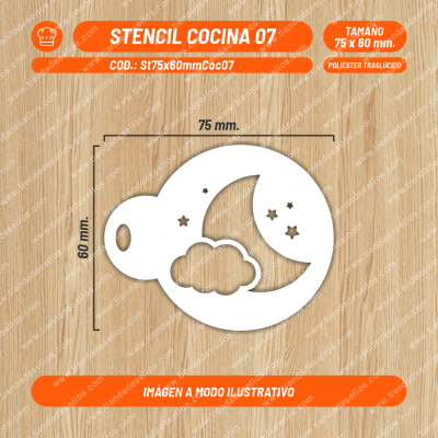 Stencil Cocina 07 de 75 x 60mm