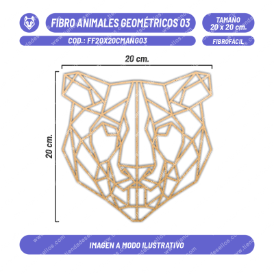 Fibrofácil Animales Geométricos 03
