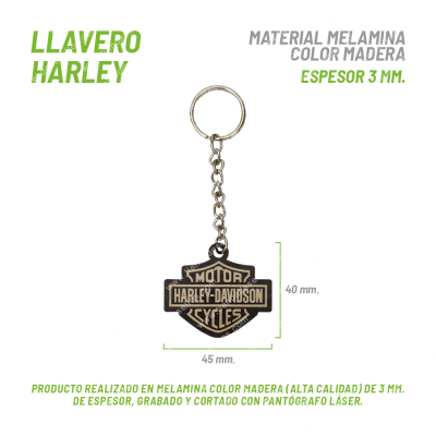 Llavero Madera Harley-Davidson