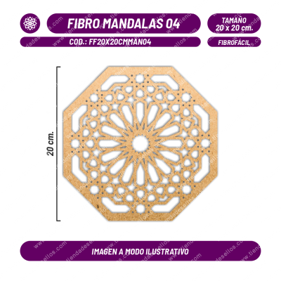 Figura Fibrofácil Mandalas 04
