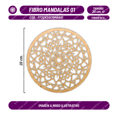 Figura Fibrofácil Mandalas 01