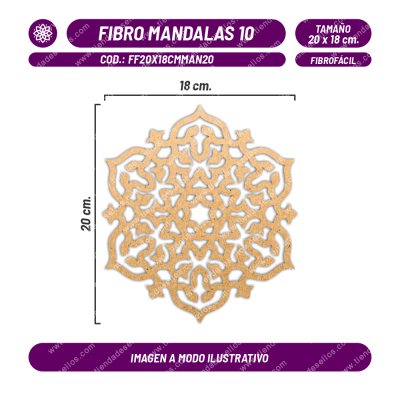 Figura Fibrofácil Mandalas 10