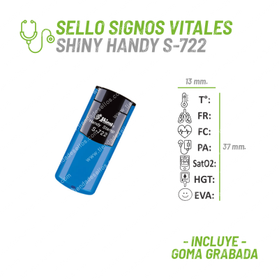 Sello Shiny Handy S-722 con Signos Vitales