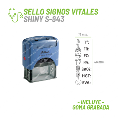 Sello Shiny S-843 con Signos Vitales