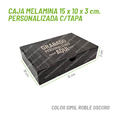 Caja Melamina 15 x 10 x 3 cm Personalizada c/ Tapa