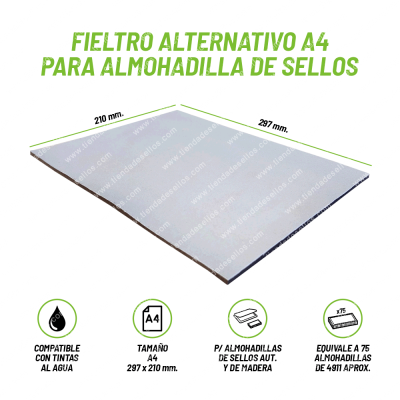 Fieltro Alternativo A4 para Almohadilla de Sellos