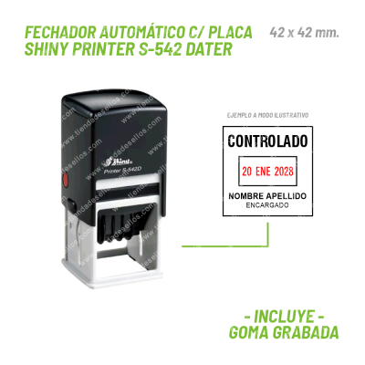 Fechador Cuadrado Shiny Printer S-542 Dater