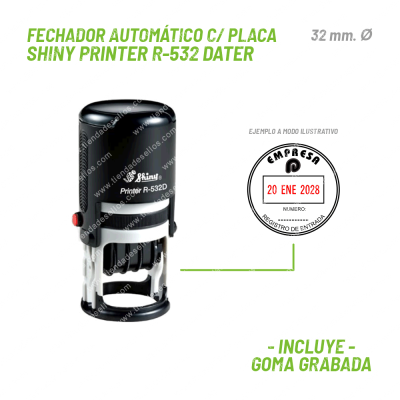 Fechador Redondo Shiny Printer R-532 Dater