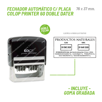 Fechador Colop Printer 60 Doble Dater