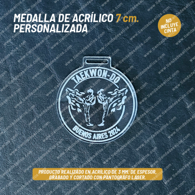 Medalla 7cm Acrilico Personalizada