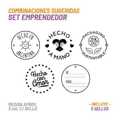 Set 5 Sellos Buho Emprendedores 1