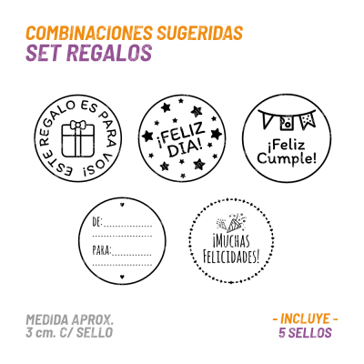 Set 5 Sellos Buho Regalos