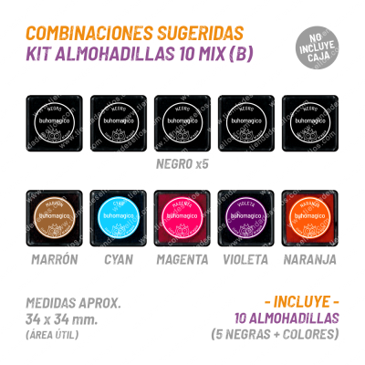 Kit Almohadillas 10 Mix (B) BuhoMagico