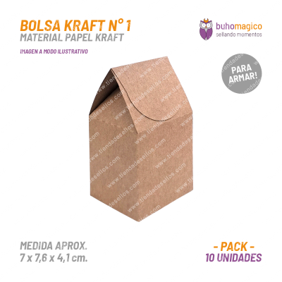 Bolsa Kraft N°1 BuhoMagico