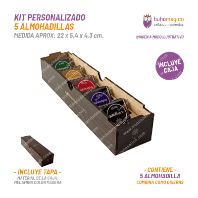 Kit Caja 5 Almohadillas Personalizado