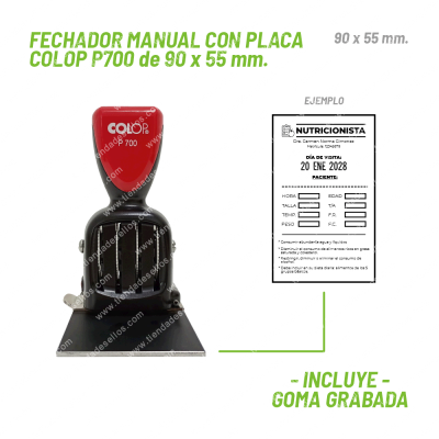 Fechador Colop P700 de 90x55mm.