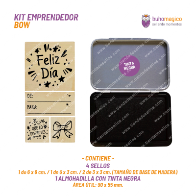 Kit 4 Sellos Emprendedor BOW BuhoMagico