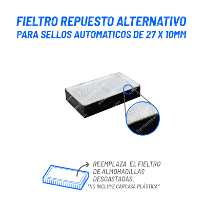 Fieltro Alternativo Sellos Automáticos de 27 x 10mm