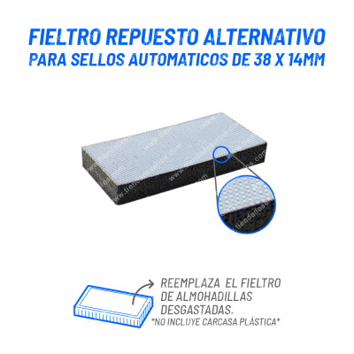 Fieltro Alternativo Sellos Automáticos de 38 x 14mm