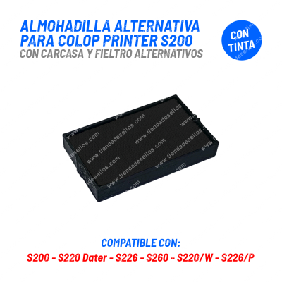 Almohadilla Alternativa para Colop Printer S200 Con Tinta