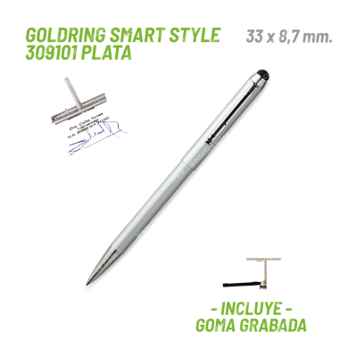 Bolígrafo Sello Goldring Smart Style 309101 Plata