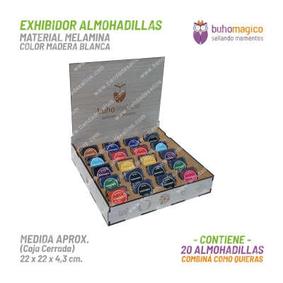 Exhibidor (vacío) para 20 Almohadillas BuhoMagico